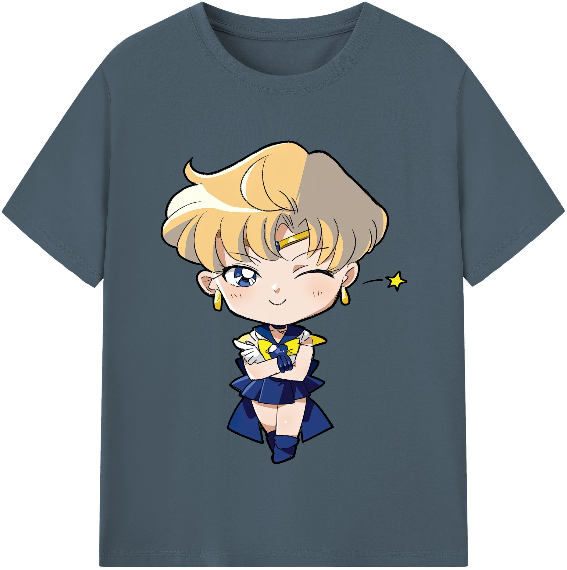 （画像用） 美少女戦士セーラームーン 天王はるか Sailor Moon Tenoh Haruka 綿100％半袖Tシャツ（フロントプリント）
